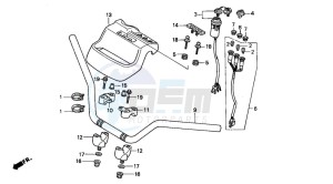 TRX300FW FOURTRAX 300 4X4 drawing HANDLE PIPE