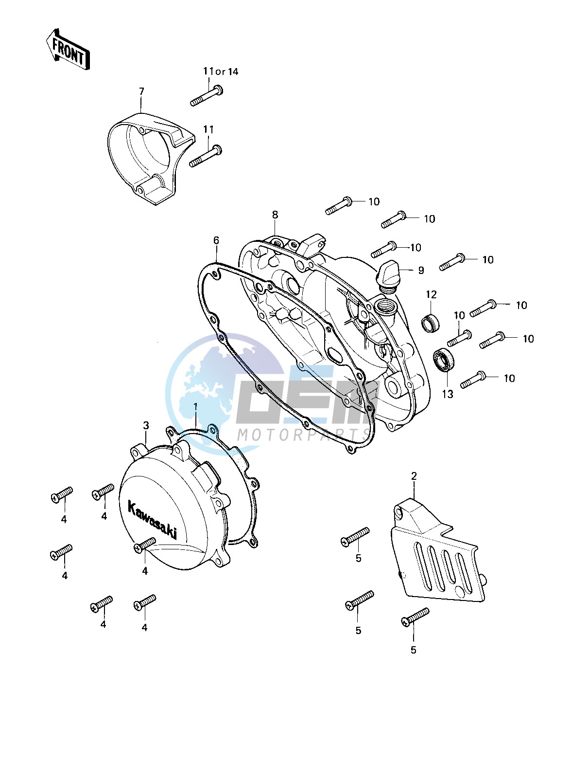 ENGINE COVERS -- 80-81 KE175-D2_D3- -