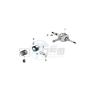 SUM 125 drawing CRANKSHAFT AND ZUIGER