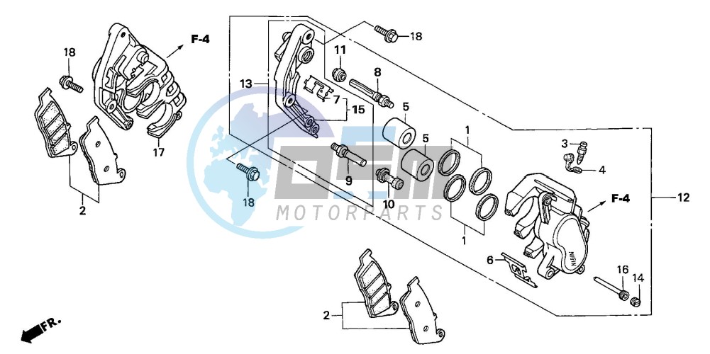 FRONT BRAKE CALIPER (CBF1000)