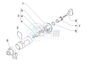 Liberty 150 4t 3v ie lem ( Vietnam ) drawing Locks