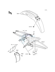 KX250F KX250ZFF EU drawing Fenders