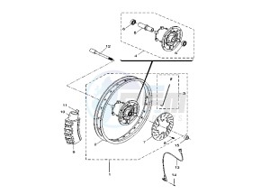 DT R - DT X 50 drawing FRONT WHEEL ENDURO