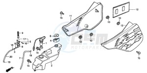 CRM50R drawing SIDE COVER/OIL TANK