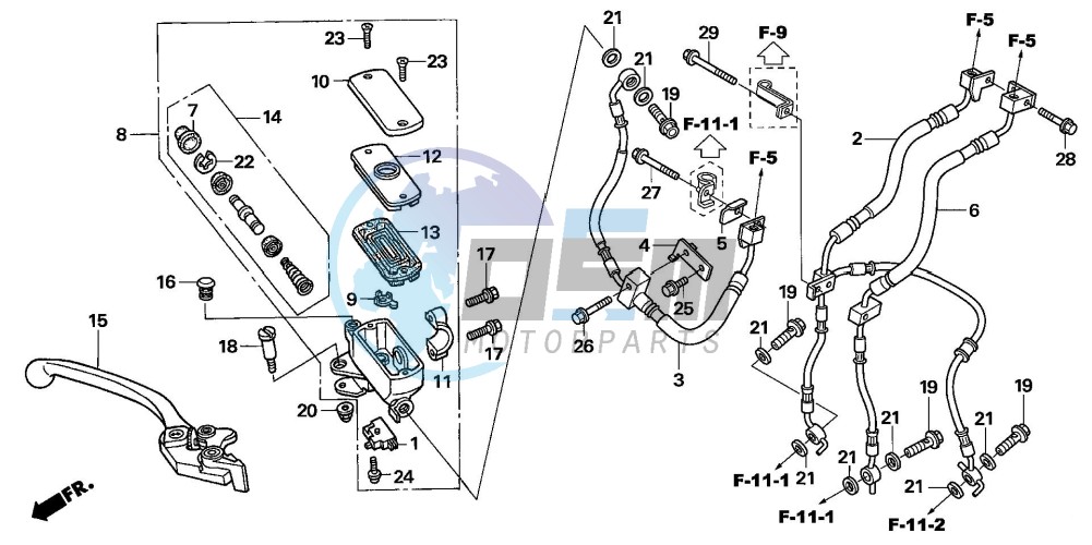 FR. BRAKE MASTER CYLINDER (CBF1000A/T/S)