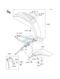 KX125 KX125-M3 EU drawing Fenders