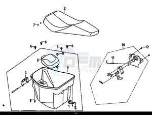 CROX 50 (25 KM/H) (AE05WA-NL) (E4) (L8-M1) drawing SEAT REAR GRIP