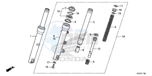 SH125D SH125i UK - (E) drawing FRONT FORK