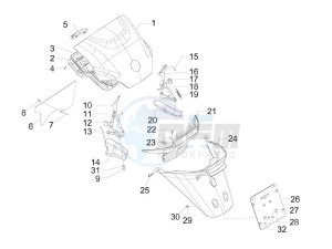 MP3 250 ie mic (USA) MP3 250 ie mic (China) USA drawing Rear cover - Splash guard