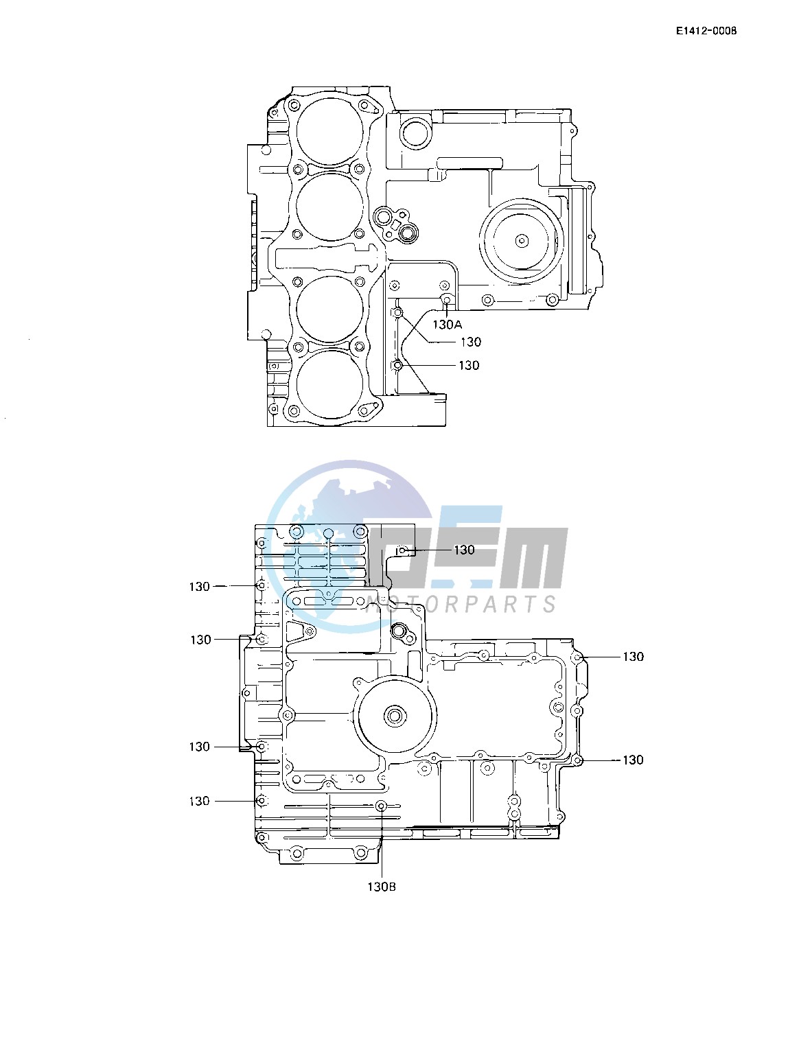 CRANKCASE BOLT & STUD PATTERN