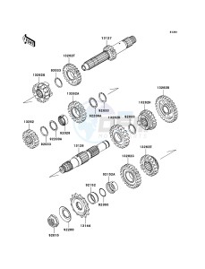 KLX450R KLX450ACF EU drawing Transmission