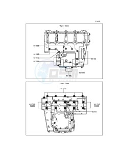 Z800 ABS ZR800FGF UF (UK FA) XX (EU ME A(FRICA) drawing Crankcase Bolt Pattern