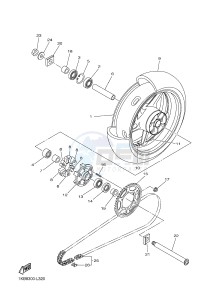 YZF-R1B 1000 (1KBP) drawing REAR WHEEL