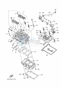 YZF320-A YZF-R3 (B7PF) drawing CYLINDER HEAD