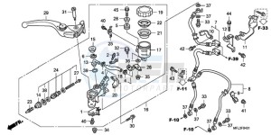 CBR1000RA9 Korea - (KO / ABS) drawing FR. BRAKE MASTER CYLINDER (CBR1000RA)