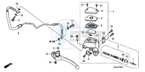 VFR1200FD VFR1200F UK - (E) drawing CLUTCH MASTER CYLINDER