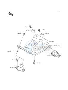 JH 750 B [SUPER SPORT XI] (B1-B3) [SUPER SPORT XI] drawing ENGINE MOUNT