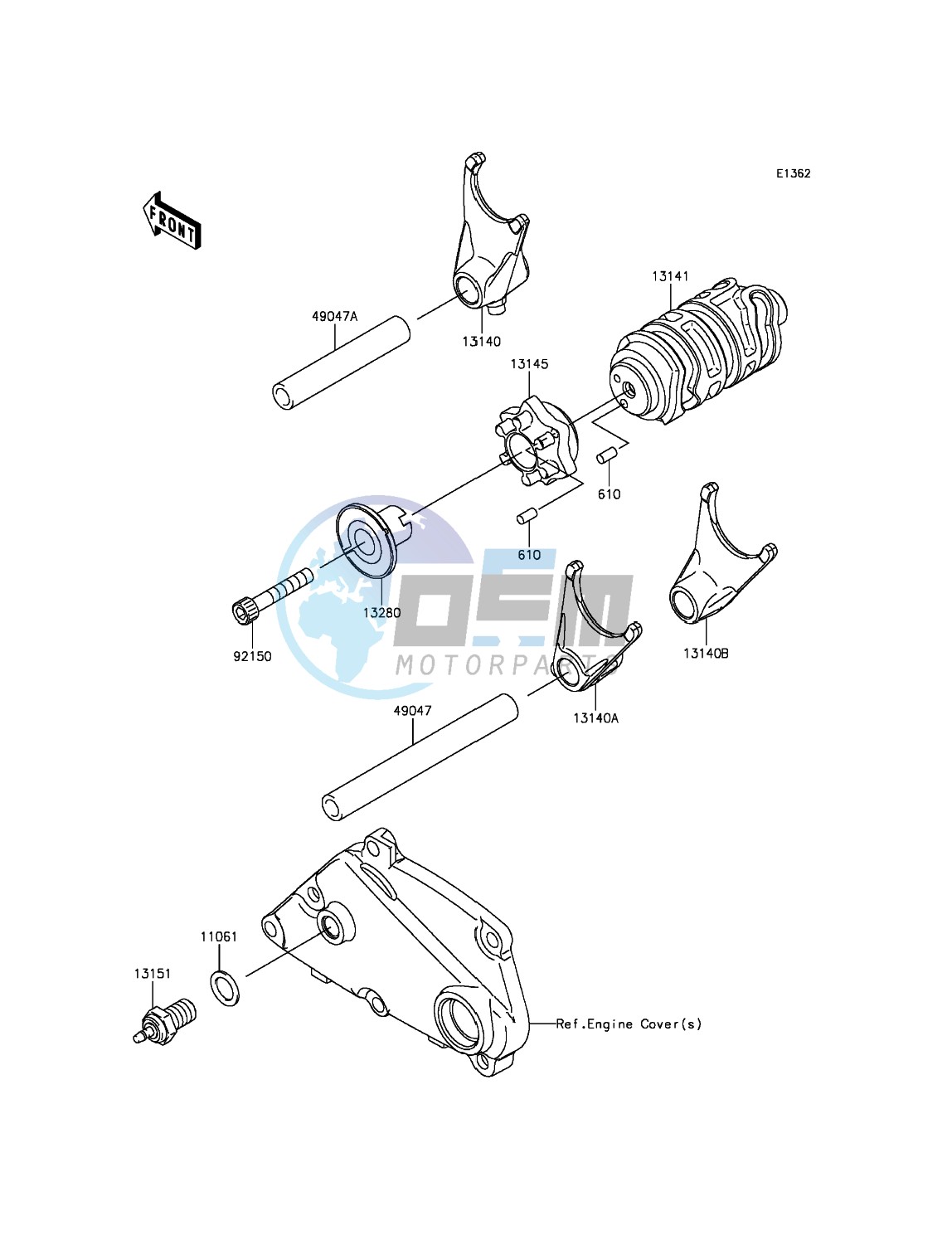 Gear Change Drum/Shift Fork(s)