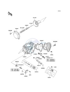 KSV 700 A [KFX 700] (A6F-A9F) A8F drawing CARBURETOR PARTS