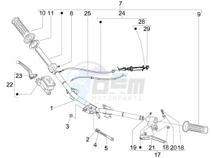 LX 150 4T USA drawing Handlebars - Master cil