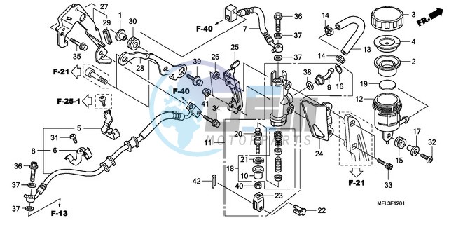 REAR BRAKE MASTER CYLINDER (CBR1000RA)