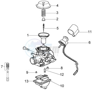 LX 150 USA drawing Carburetor components