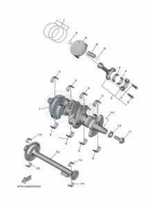 TRACER 9 GT MTT890D (BAPV) drawing CRANKSHAFT & PISTON