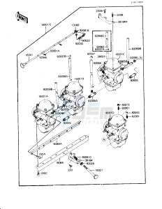 KZ 650 H [CSR] (H3) [CSR] drawing CARBURETOR ASSY -- 83 H3- -