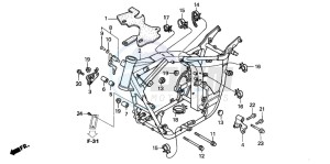 VT750DC SHADOW drawing FRAME BODY