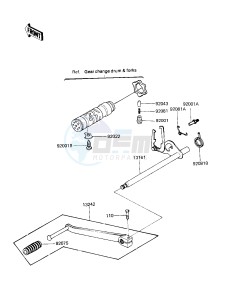 KZ 750 E (E2-E3) drawing GEAR CHANGE MECHANISM -- 81 -82 KZ750-E2_E3- -