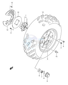 LT-A500F (P28-P33) drawing FRONT WHEEL