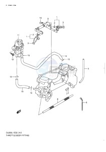 DL650 ABS V-STROM EU-UK drawing THROTTLE BODY FITTING