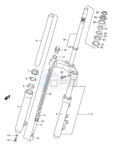 AN125 (E2) Burgman drawing FRONT FORK