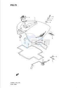 VL800 drawing FUEL TANK (VL800L1 E19)