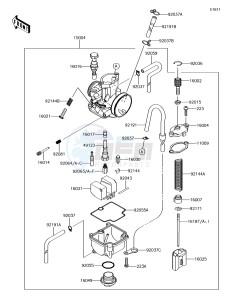 KX85-II KX85DHF EU drawing Carburetor