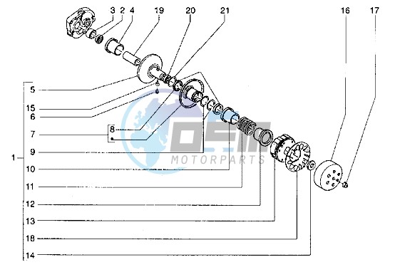 Driven pulley