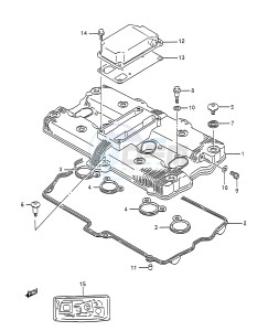 GSX-R1100 (E28) drawing CYLINDER HEAD COVER