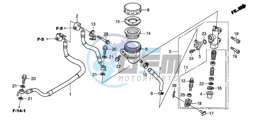 REAR BRAKE MASTER CYLINDER (CBF1000A/T/S)