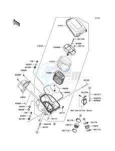 BRUTE FORCE 750 4x4i EPS KVF750GEF EU drawing Air Cleaner