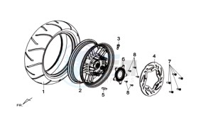 MAXSYM 600 I ABS EXECUTIVE EURO4 L7 drawing REAR WHEEL