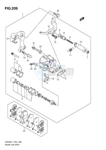 AN400 (E2) Burgman drawing REAR CALIPER (AN400L1 E2)