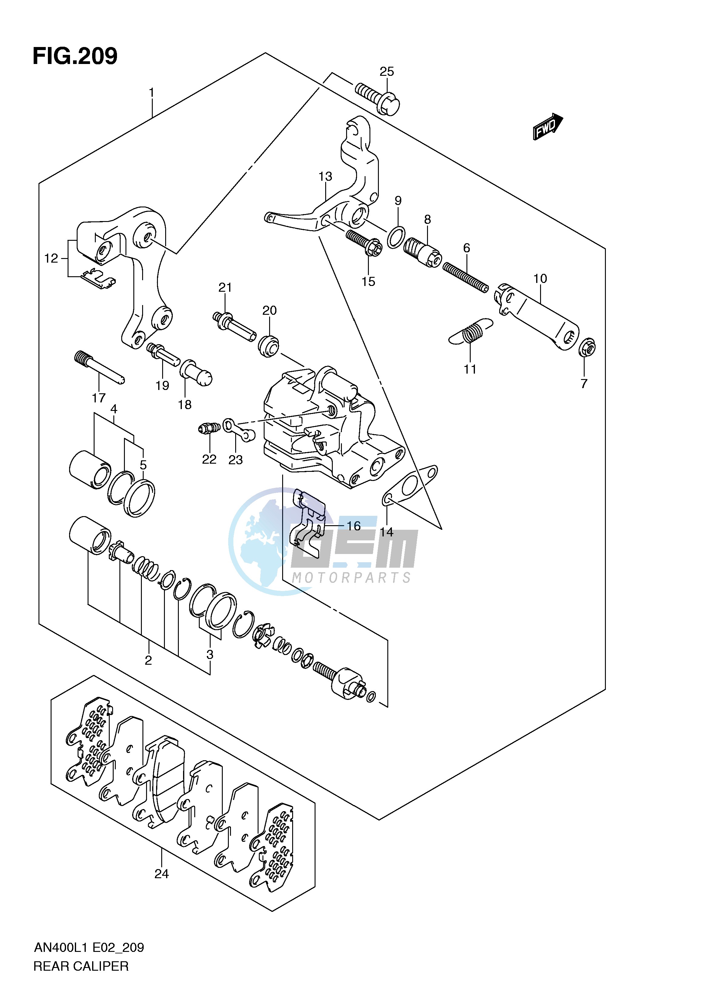 REAR CALIPER (AN400L1 E2)