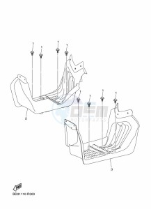 YFM90R (BD3J) drawing STAND & FOOTREST