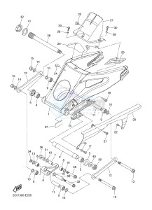 YZF-R6 600 R6 (2CXR) drawing REAR ARM