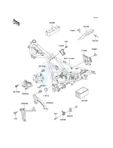 EX 250 F [NINJA 250R] (6F-7F) F7F drawing FRAME FITTINGS