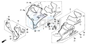 CBR600FR drawing LOWER COWL