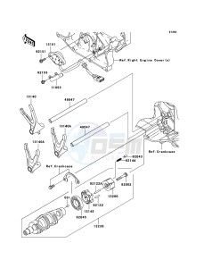 VN2000 VN2000A6F GB XX (EU ME A(FRICA) drawing Gear Change Drum/Shift Fork(s)