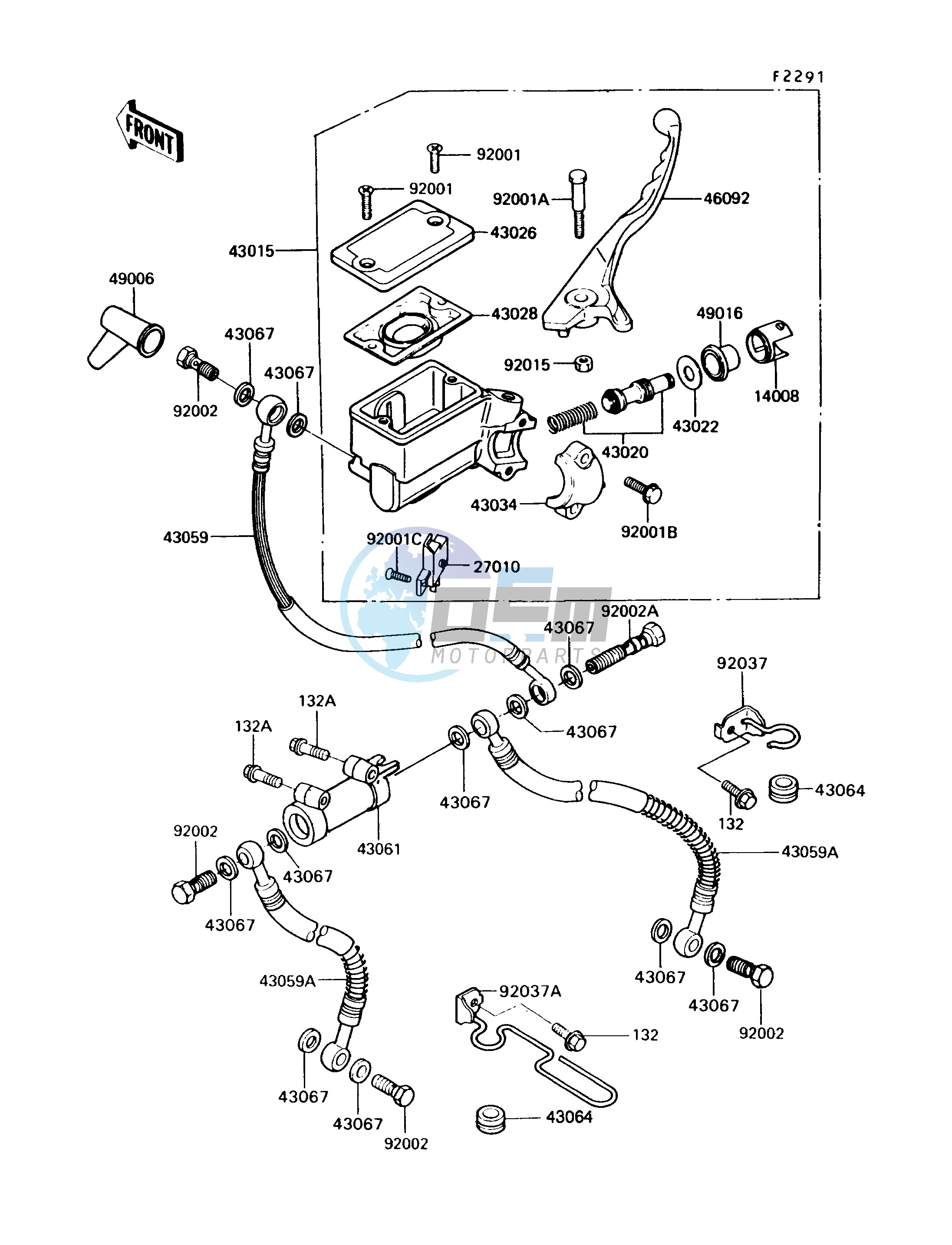 FRONT MASTER CYLINDER-- VN750-A6- -