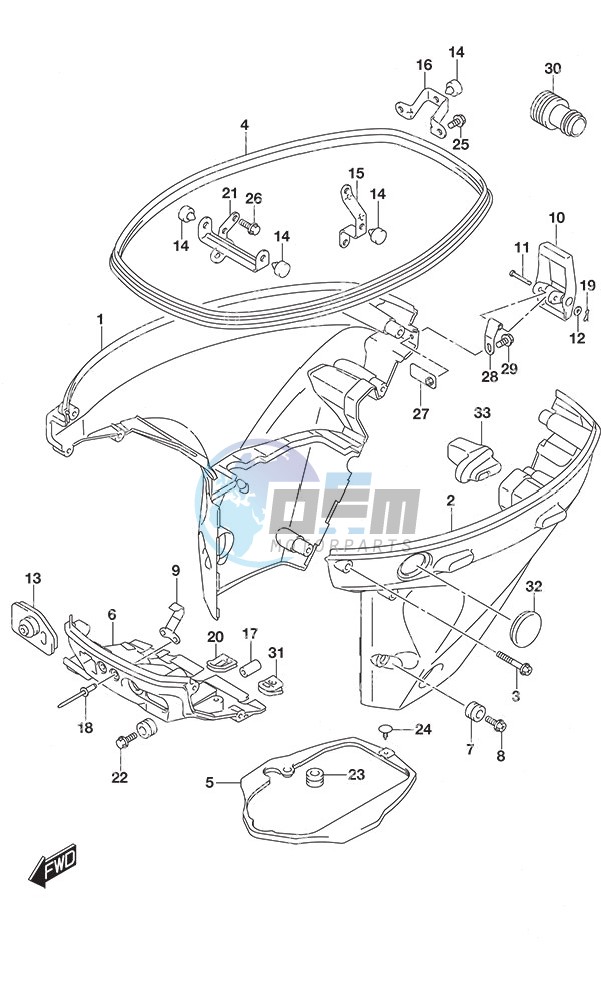 Side Cover Tiller Handle w/Power Tilt