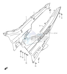 GSX600F (E2) Katana drawing FRAME COVER (MODEL L)